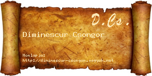 Diminescur Csongor névjegykártya