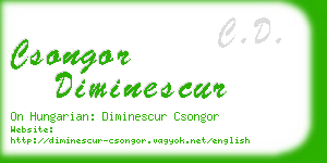 csongor diminescur business card